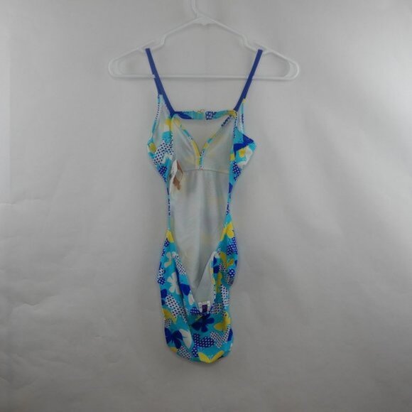 OP One Piece Swimsuit Butterflies Blue Yello White (SW 001) - Picture 7 of 7